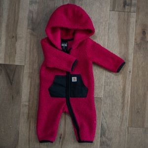 CARHARTT INFANT HOODED ZIP-FRONT FLEECE COVERALL